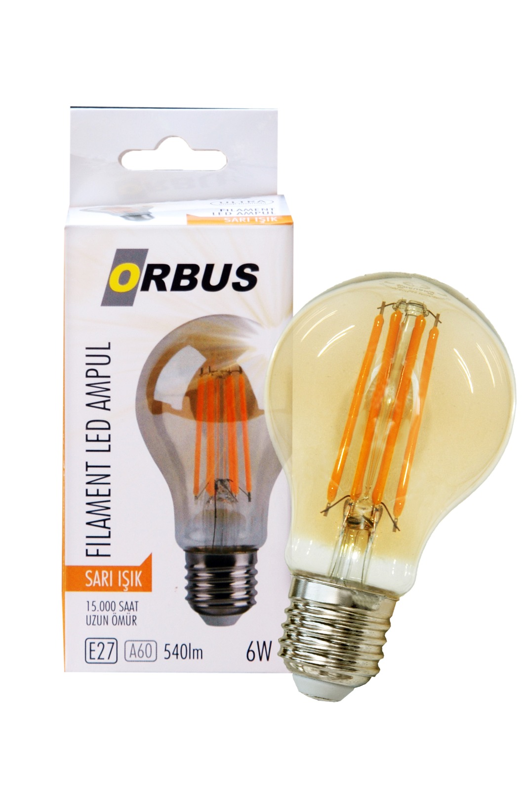 B35 Ampul 4W AMBER E27 300Lm