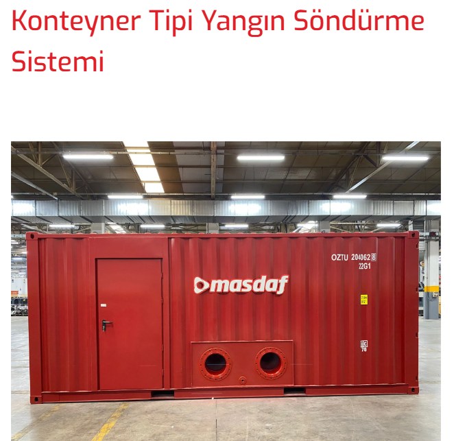 3. Konteyner Tipi Yangın Söndürme Sistemi