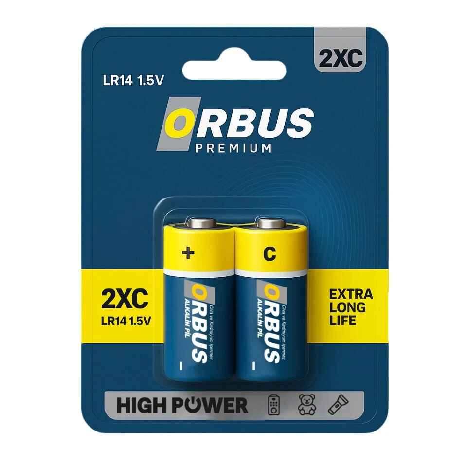 Orbus C Boy Orta Boy LR14 Alkalin Pil – 1.5V